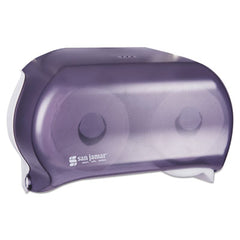 San Jamar® Versatwin® Standard Bath Tissue Dispenser, Classic, 8 x 5.75 x 12.75, Transparent Black Pearl