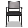 Alera® Eikon Series Stacking Mesh Guest Chair, Supports Up to 275 lb, Black, 2/Carton Chairs/Stools-Folding & Nesting Chairs - Office Ready