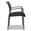 Alera® Eikon Series Stacking Mesh Guest Chair, Supports Up to 275 lb, Black, 2/Carton Chairs/Stools-Folding & Nesting Chairs - Office Ready