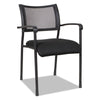 Alera® Eikon Series Stacking Mesh Guest Chair, Supports Up to 275 lb, Black, 2/Carton Chairs/Stools-Folding & Nesting Chairs - Office Ready