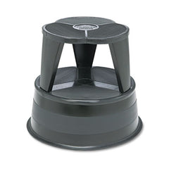 Cramer® Kik-Step® Stool, 2-Step, 350 lb Capacity, 16" Diameter x 14.25"h, Black