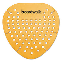 Boardwalk® Gem Urinal Screens, Mango Scent, Orange, 12/Box Toilet & Urinal Deodorizers-Deodorizing Urinal Screen - Office Ready