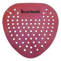 Boardwalk® Gem Urinal Screens, Spiced Apple Scent, Red, 12/Box Toilet & Urinal Deodorizers-Deodorizing Urinal Screen - Office Ready