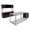 Alera® Open Office Desk Series Adjustable O-Leg Desk Base, 30" Deep, Silver Tables-Conference Tables - Office Ready