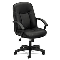 HON® HVL601 Series Executive High-Back Leather Chair, Supports Up to 250 lb, 17.44