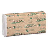 Marcal PRO™ 100% Recycled Folded Paper Towels, 12 7/8x10 1/8,C-Fold, White,150/PK, 16 PK/CT Towels & Wipes-Multifold Paper Towel - Office Ready