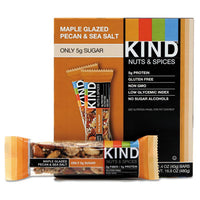KIND Nuts and Spices Bar, Maple Glazed Pecan and Sea Salt, 1.4 oz Bar, 12/Box Food-Nutrition Bar - Office Ready
