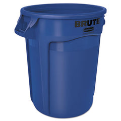 Rubbermaid® Commercial Vented Round Brute® Container, Plastic, 32 gal, Blue