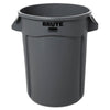 Rubbermaid® Commercial Vented Round Brute® Container, 32 gal, Plastic, Gray Indoor All-Purpose Waste Bins - Office Ready
