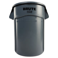 Rubbermaid® Commercial Vented Round Brute® Container, Round, 44 gal, Gray Waste Receptacles-Indoor All-Purpose Waste Bins - Office Ready