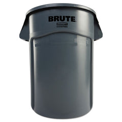 Rubbermaid® Commercial Vented Round Brute® Container, Round, 44 gal, Gray