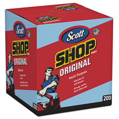Scott® Shop Towels, POP-UP Box, Blue, 10 x 12, 200/Box, 8 Boxes/Carton