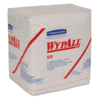WypAll® X70 Cloths, 1/4 Fold, 12 1/2 x 12, White, 76/Pack, 12 Packs/Carton Towels & Wipes-Shop Towels and Rags - Office Ready