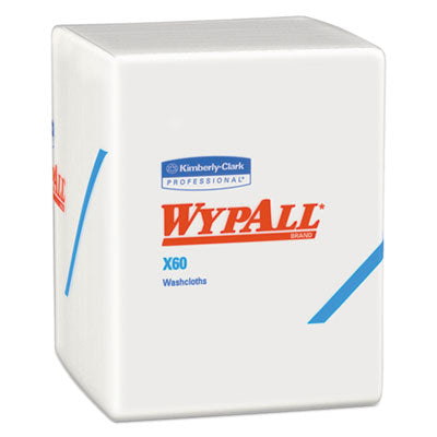 Wypall X60 Cloths, 1/4 Fold, 12 1/2 x 10, White, 70/Pack, 8 Packs/Carton