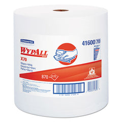 WypAll® X70 Cloths, Jumbo Roll, Perf., 12 1/2 x 13 2/5, White, 870 Towels/Roll