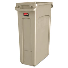 Rubbermaid® Commercial Slim Jim® with Venting Channels, 23 gal, Plastic, Beige