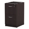 Alera® Valencia™ Series File/File Full Pedestal File, Left or Right, 2 Legal/Letter-Size File Drawers, Espresso, 15.63" x 20.5" x 28.5" File Cabinets-Vertical Pedestal - Office Ready