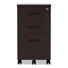 Alera® Valencia™ Series Mobile Box/Box/File Pedestal File, Left/Right, 3-Drawers: Box/Box/File, Legal/Letter, Mahogany, 15.88 x 20.5 x 28.38 File Cabinets-Vertical Pedestal - Office Ready