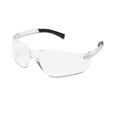 MCR™ Safety BearKat® Safety Glasses, Wraparound, Black Frame/Clear Lens, 12/Box Safety Glasses-Wraparound - Office Ready