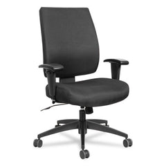 Alera® Wrigley Series High Performance Mid-Back Synchro-Tilt Task Chair, Supports 275 lb, 17.91" to 21.88" Seat Height, Black