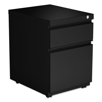 Alera® File Pedestal with Full-Length Pull, Left or Right, 2-Drawers: Box/File, Legal/Letter, Black, 14.96