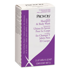 PROVON® Ultimate Shampoo & Body Wash, Light Floral Scent, 2,000 mL Refill, 4/Carton