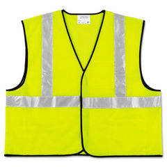 MCR™ Safety Luminator™ Class 2 Safety Vest, Polyester, 2X-Large, Fluorescent Lime with Silver Stripe