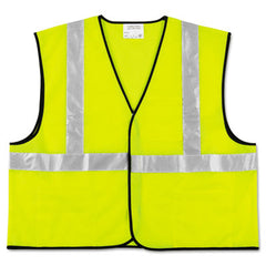 MCR™ Safety Luminator™ Class 2 Safety Vest, Polyester, X-Large, Fluorescent Lime with Silver Stripe