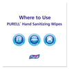 PURELL® Sanitizing Hand Wipes, Individually Wrapped, 5 x 7, 1,000/Carton Towels & Wipes-Hand/Body Wet Wipe - Office Ready