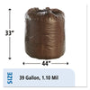 Stout® by Envision™ Controlled Life-Cycle Plastic Trash Bags, 39 gal, 1.1 mil, 33" x 44", Brown, 40/Box Bags-High-Density Waste Can Liners - Office Ready