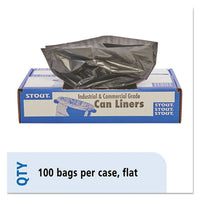 Stout® by Envision™ Total Recycled Content Plastic Trash Bags, 33 gal, 1.3 mil, 33