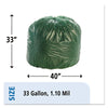 Stout® by Envision™ Controlled Life-Cycle Plastic Trash Bags, 33 gal, 1.1 mil, 33" x 40", Green, 40/Box Bags-High-Density Waste Can Liners - Office Ready