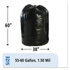 Stout® by Envision™ Total Recycled Content Plastic Trash Bags, 60 gal, 1.5 mil, 38" x 60", Brown/Black, 100/Carton Bags-Low-Density Waste Can Liners - Office Ready