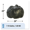 Stout® by Envision™ Total Recycled Content Plastic Trash Bags, 10 gal, 1 mil, 24" x 24", Brown/Black, 250/Carton Bags-Low-Density Waste Can Liners - Office Ready