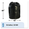 Stout® by Envision™ Total Recycled Content Plastic Trash Bags, 56 gal, 1.5 mil, 43" x 49", Brown/Black, 100/Carton Bags-Low-Density Waste Can Liners - Office Ready