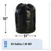 Stout® by Envision™ Total Recycled Content Plastic Trash Bags, 65 gal, 1.5 mil, 50" x 51", Brown/Black, 100/Carton Bags-Low-Density Waste Can Liners - Office Ready