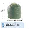 Stout® by Envision™ EcoSafe-6400™ Bags, 64 gal, 0.85 mil, 48" x 60", Green, 30/Box Bags-Low-Density Waste Can Liners - Office Ready