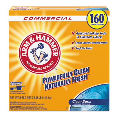 Arm & Hammer™ Laundry Detergent, Clean Burst, 9.86 lb Box, 3/Carton Laundry Detergents - Office Ready