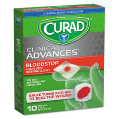 CURAD® Bloodstop® Sterile Hemostat Gauze Pad, 1 x 1, 10/Box
