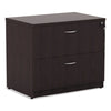 Alera® Valencia™ Series Two-Drawer Lateral File, 2 Legal/Letter-Size File Drawers, Espresso, 34" x 22.75" x 29.5" File Cabinets-Lateral File - Office Ready