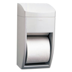 Bobrick Matrix™ Series Two-Roll Tissue Dispenser, 6 1/4w x 6 7/8d x 13 1/2h, Gray