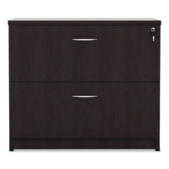 Alera® Valencia™ Series Two-Drawer Lateral File, 2 Legal/Letter-Size File Drawers, Espresso, 34" x 22.75" x 29.5"