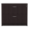 Alera® Valencia™ Series Two-Drawer Lateral File, 2 Legal/Letter-Size File Drawers, Espresso, 34" x 22.75" x 29.5" File Cabinets-Lateral File - Office Ready