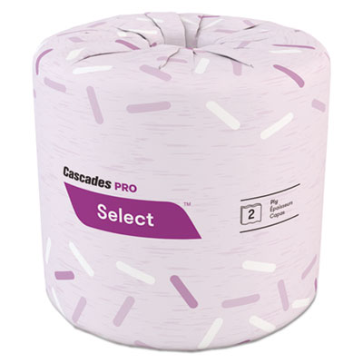 Cascades PRO Select® Standard Bath Tissue, 2-Ply, White, 4 x 3.19, 500/Roll, 96/Carton Tissues-Bath Regular Roll - Office Ready