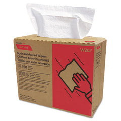 Cascades PRO Tuff-Job® Scrim Reinforced Wipers, 4-Ply, 9.75 x 16.75, White, 150/Box, 6 Box/Carton