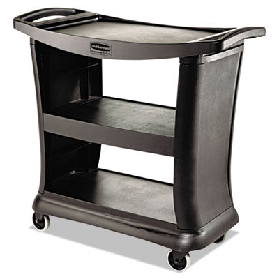 Rubbermaid® Commercial Executive Service Cart, Plastic, 3 Shelves, 300 lb Capacity, 20.33