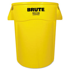 Rubbermaid® Commercial Vented Round Brute® Container, 44 gal, Plastic, Yellow