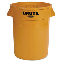 Rubbermaid® Commercial Vented Round Brute® Container, 32 gal, Plastic, Yellow
