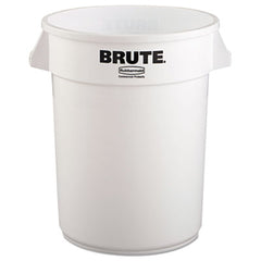 Rubbermaid® Commercial Vented Round Brute® Container, 32 gal, Plastic, White