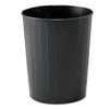 Safco® Round Wastebaskets, Steel, 23.5 qt, Black Waste Receptacles-Deskside All-Purpose Wastebaskets - Office Ready